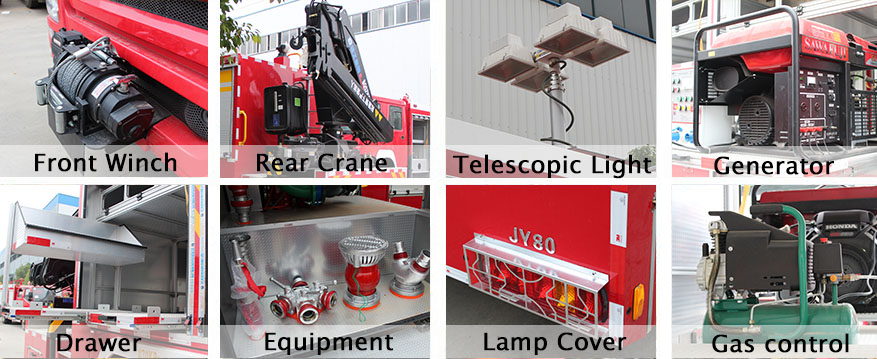 multifunctional rescue truck parts