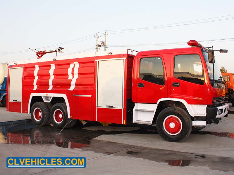 Foam fire truck