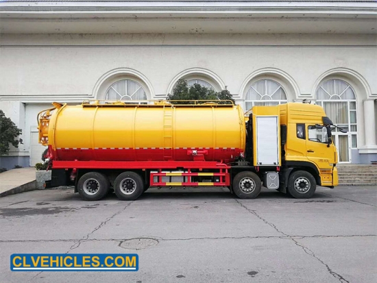 camión de succión de aguas residuales