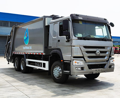 Una unidad de camión de basura compactador HOWO de 23CBM se envía a Jamaica
