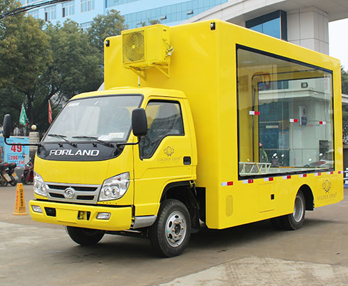 1 unidad de camión de exhibición de publicidad listo para enviar a myanmar