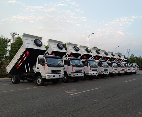 Nueve unidades de camión volquete liviano se envían a Bangladesh
