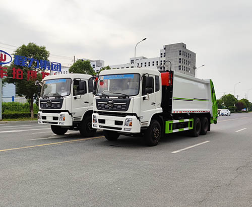 Dos unidades de camión de basura compactador de 18CBM se envían a Myanmar