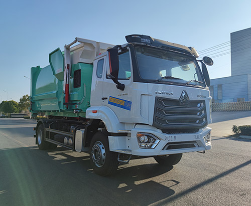 Una unidad de barco de camión de basura compactable de carro de 14 cbm a Trinidad y Tobago