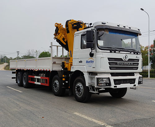 Una unidad de camión SHACMAN con grúa enviada a Senegal