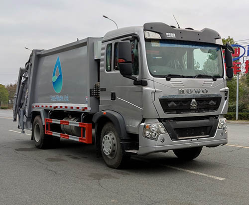 Una unidad de camión de basura compactador HOWO de 14CBM se envía a Jamaica